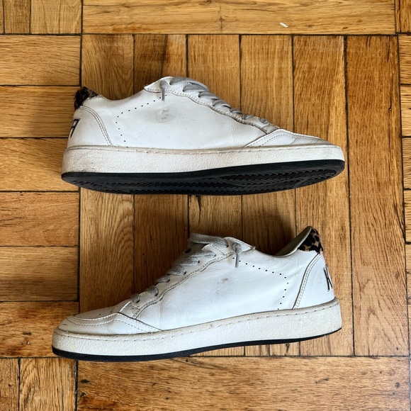 Golden Goose Ballstar Sneakers with Snake Print Leather Star Leopard Print Pony - Picture 4 of 6